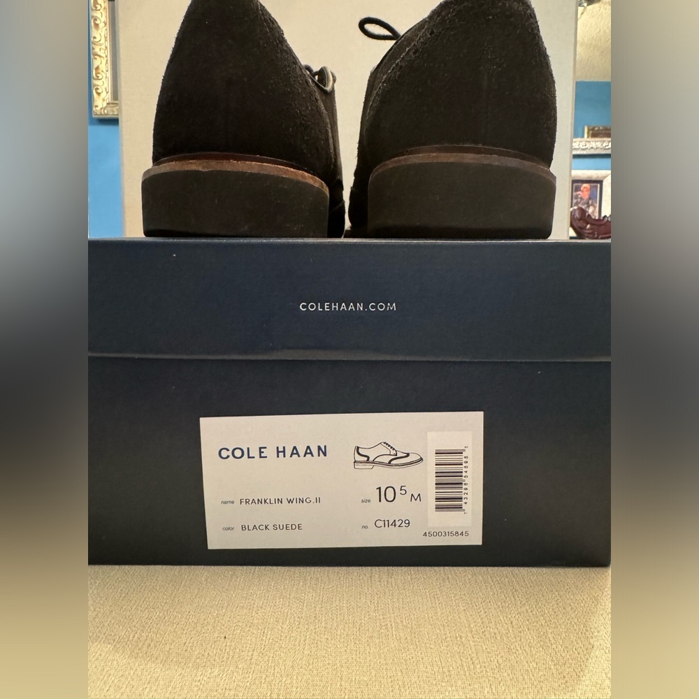 Cole Haan Men’s Black Suede 10.5 - Picture 2 of 8